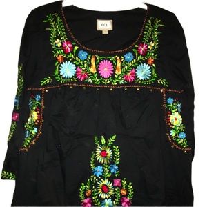 Beautifully embroidered Eci women’s top; long sleeve; never worn